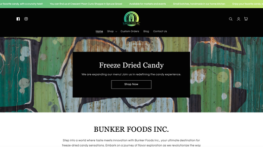 Unveiling Sweet Sensations: Bunker Foods Inc. Launches its Delectable Website!